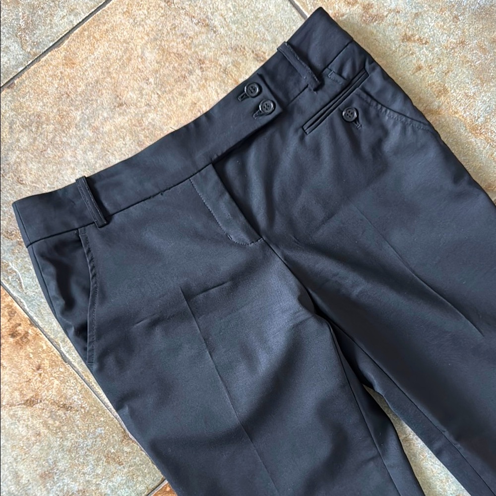 BCBGMaxAzria Women’s Black Flat-Front Dress Pants